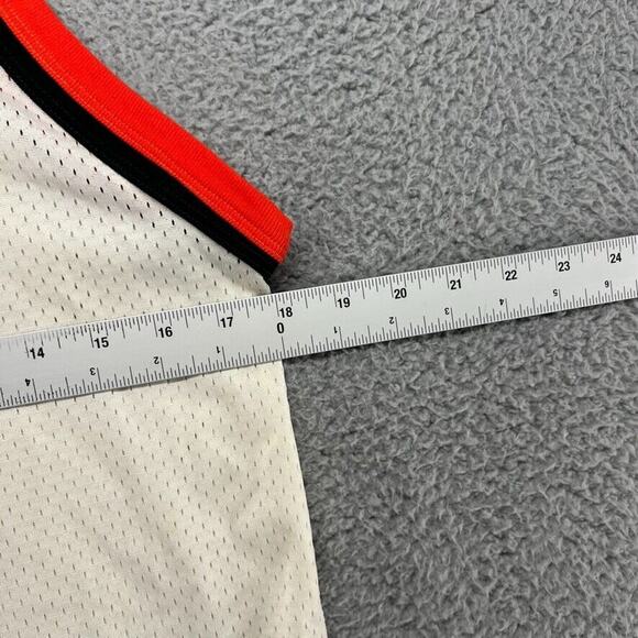 Vintage Center Line Basketball Jersey Mens Medium White Orange Mesh Champion 80s - Picture 3 of 12